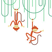 Happy Monkeys Digital Art by Scar1984