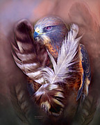 Heart Of A Hawk Mixed Media by Carol Cavalaris