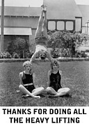 Heavy Lifting  Greeting Card Photograph by Everett
