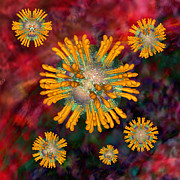 Hepatitis C Virus #3 Digital Art by Russell Kightley