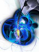 Her Heart Is A Guitar Blue Digital Art by Andee Design