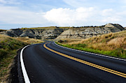 Highway Road Through Badlands Photograph by Ericfoltz
