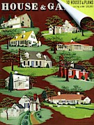 House & Garden Cover Illustration Of 9 Houses Photograph by Robert Harrer
