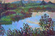 Huckleberry Line Trail Rain Pond Painting by Kendall Kessler