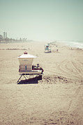 Huntington Beach Lifeguard Tower #1 Vintage Picture Photograph by Paul Velgos Huntington Beach Lifeguard Tower #1 Vintage Picture Photograph by Paul Velgos