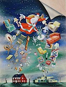 Illustration Of Santa Claus Painting by Constantin Alajalov