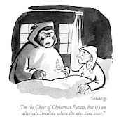 I'm The Ghost Of Christmas Future Drawing by Benjamin Schwartz