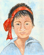 Indian Boy Painting by Renee Catherine Wittmann