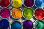 Indian Coloured Powder Bowls Photograph by Tim Gainey