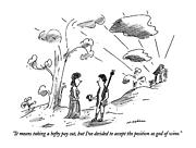It Means Taking A Hefty Pay Cut Drawing by Michael Maslin