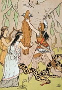 Jason seizing the Golden Fleece Drawing by English School Jason seizing the Golden Fleece Drawing by English School