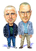 Jesse Pinkman and Walter White Painting by Art  