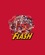 Jla - Flash Family Digital Art by Brand A