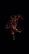 Jla - Neon Flash Digital Art by Brand A