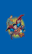 Jla - Superman Collage Digital Art by Brand A