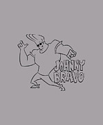 Johnny Bravo - Jb Line Art Digital Art by Brand A