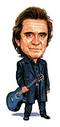 Johnny Cash Painting by Art  