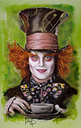 Johnny Depp as Mad Hatter Drawing by Melanie D