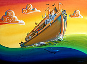 Noah's Ark - Journey To New Beginnings Painting by Cindy Thornton