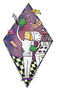 Juggling Chef Painting by Diane Thornton