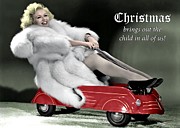 Channeling Your Inner Child Christmas Greeting Card Photograph by Communique Cards