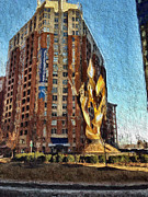 Katyn Memorial in Baltimore Painting by Chris Montcalmo