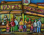 Katz's Deli Painting by Carole Spandau