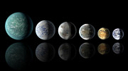 Kepler Exoplanets And Earth  by Science Photo Library