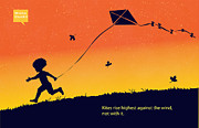 Kite Flier Painting by Sassan Filsoof