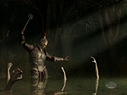 Knight in a Haunted Swamp Digital Art by Daniel Eskridge