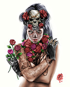 La Calavera Catrina Painting by Pete Tapang