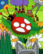 Lady Bug Painting by Rojax Art