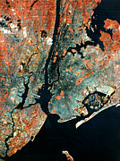 Landsat Infrared Image Of New York City Photograph by Science Photo Library