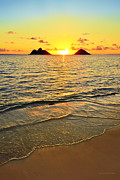 Lanikai Sunrise Blue Green Sky Photograph by Aloha Art