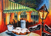Late at Cafe Du Monde Painting by Diane Millsap