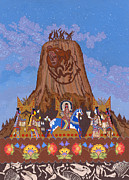 Legend of Bear's Tipi Painting by Chholing Taha