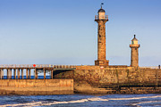 Lighthouses on the piers Photograph by Sue Leonard Lighthouses on the piers Photograph by Sue Leonard