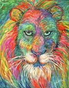 Lion Explosion Painting by Kendall Kessler