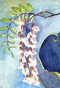 Locust Bloom Painting by Katherine Miller