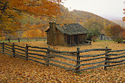 Log Cabin, Virginia Photograph by Frederica Georgia
