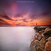 Long Exposure Sunset Shot At A Rock Photograph by Larry Marshall