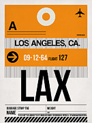 Los Angeles Luggage Poster 2 Digital Art by Naxart Studio