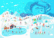 Lots Of People Enjoying Winter Photograph by Ikon Ikon Images