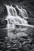 Lower Gooseberry Falls in Black and White Photograph by Randall Nyhof Lower Gooseberry Falls in Black and White Photograph by Randall Nyhof