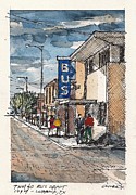 Lubbock Bus Station Mixed Media by Tim Oliver