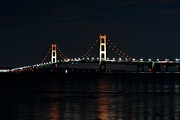 Mackinac Bridge at Night Photograph by Keith Stokes Mackinac Bridge at Night Photograph by Keith Stokes