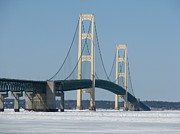 Mackinac Bridge in Winter Photograph by Keith Stokes Mackinac Bridge in Winter Photograph by Keith Stokes