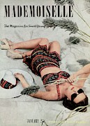 Mademoiselle Cover Featuring Kay Lohden Photograph by Paul D'Ome