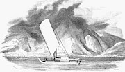 Malayan Sailing Ship, 1808 Painting by Granger