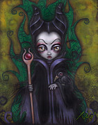 Maleficent Painting by Abril Andrade Maleficent Painting by Abril Andrade